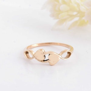 Sterling Silver Heart Infinity Ring: Love Knot Promise Jewelry