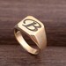 Personalized Square Signet Ring: Engraved Sterling Silver Initial Ring ...