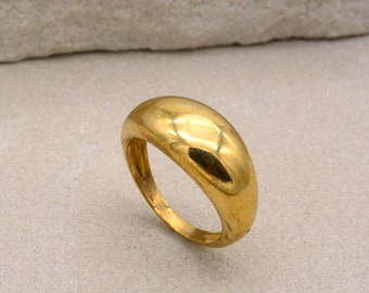 Sterling Silver Dome Ring: Chunky Bohemian Statement Band