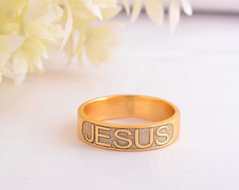 Jerusalem Cross Ring: 925 Sterling Silver Christian Band
