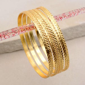 18k/14k Gold plated Stacking Bangle, Statement Gold Bangle, Gold Filled Bangle, Gold Bracelet, Gold Filled Bracelet, women Gold Bangles
