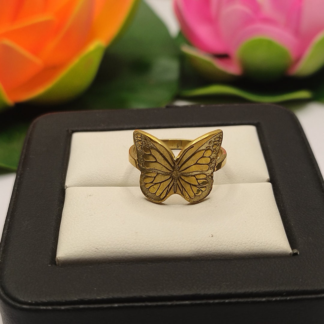 Signet Insect Butterfly Ring, Butterfly Signet Ring, Butterfly Jewelry, Custom ...