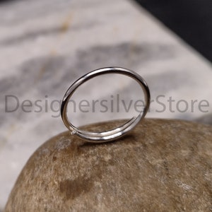 18k Gold Plated Sterling Silver Stacking Ring: Thin Minimalist Band
