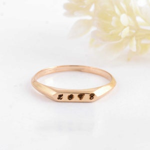 Sterling Silver Signet Ring: Custom &#39;Love&#39; Word, Handmade