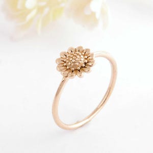 Sterling Silver Sunflower Ring, Flower Ring, Boho Ring, Hippie Ring, Floral Ring, Wildflower Ring, Ring for Women, Flower Jewelry, Christmas