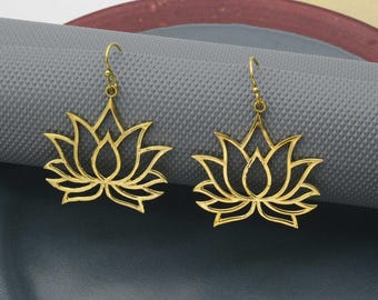 Boucles d'Oreilles fleur de Lotus Unalome