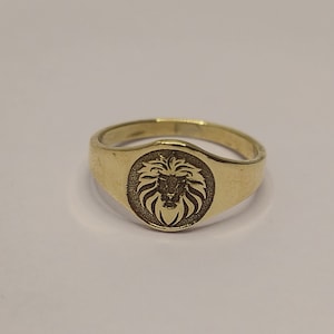 Lion Leo Astrology Ring, Sterling Silver Zodiac Signet Ring, Zodiac Ring, Astrology Ring, Personalized Ring, Constellation Ring, Zodiac Gift