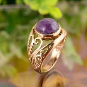 HUGE Natural Amethyst Rings, Sterling Silver Rings, Gold statement ring, bohemian ring , purple quartz jewelry, bridesmaid ring gift for her
