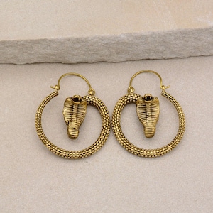 Sterling Silver Snake Earring, Gothic Earrings, Reptile Earrings, Dangle Snake Earrings, Snake trap Jewelry, Serpent Earrings, Punk Jewelry
