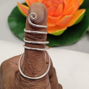 Thumb Splint MCP German Silver Ring, MCP Hyperextension Splint gift, Arthritis Rings, Trigger splint Ring, EDS Splint Ring, Adjustable Ring