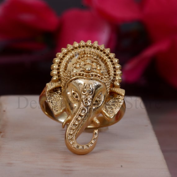Ganesh Oxidized Adjustable Ring - East Boutique - East Boutique