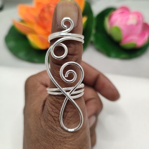 925 Silver Thumb Splint Ring: Adjustable Arthritis Support