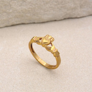 Claddagh ring, Celtic Sterling Silver Ring, Claddagh Promise Ring, Celtic Engagement Promise Crown Ring Irish Traditional, Friendship ring