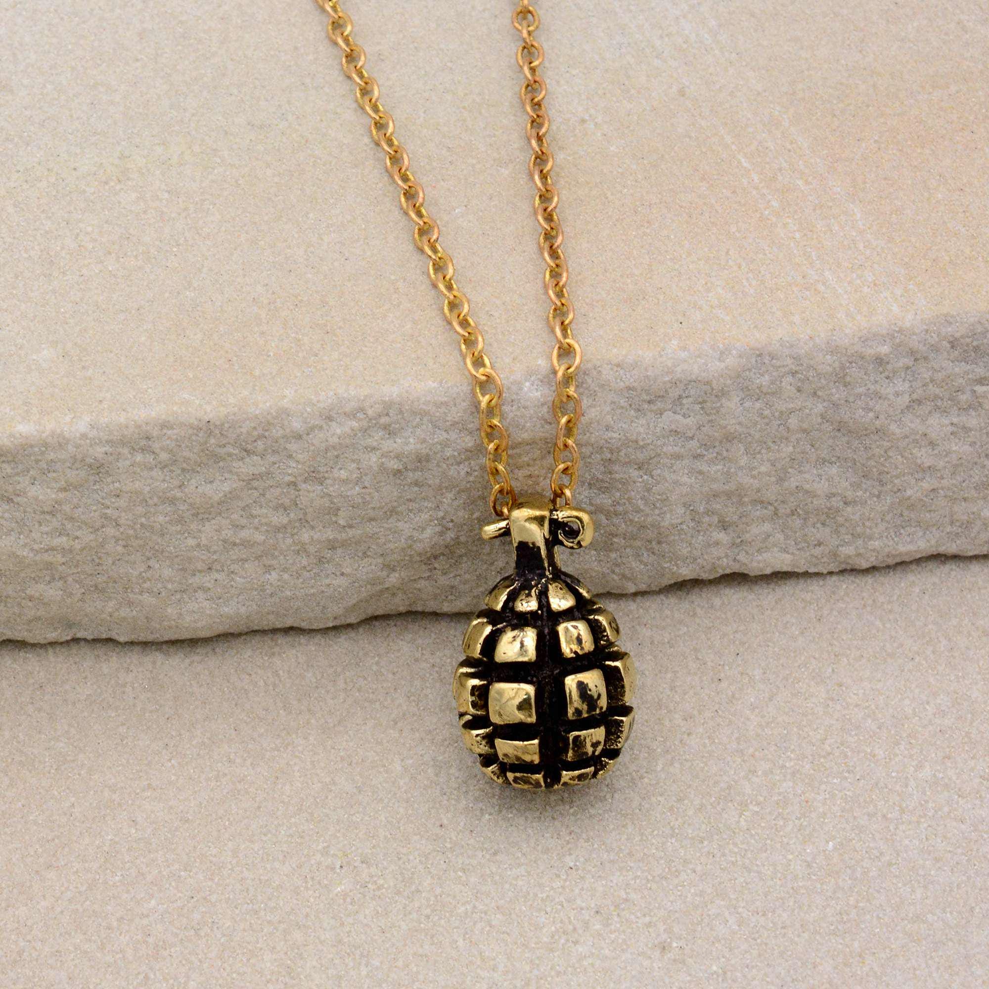 Grenade Pin Necklace - Etsy