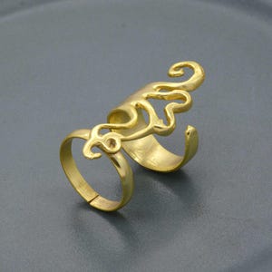 Adjustable Sterling Silver Double Finger Splint Ring - Arthritis & Swan Neck Support