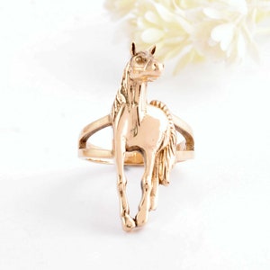 Pferd Ring, Sterling Silber Pferd Ring, zierliche Pferd Ring, Minimalist Ring, Tier Schmuck, Pferd Liebhaber Geschenk, Geschenk für Reiter, Pferd Schmuck