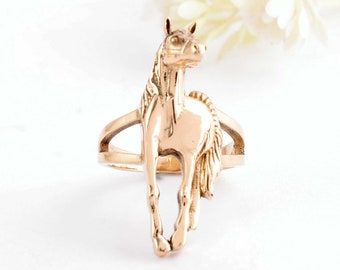 Horse Ring, Sterling Silver Horse Ring, Dainty Horse Ring, Minimalist Ring, Animal Jewelry, Horse Lover Gift, Gift for Rider, Horse Jewelry