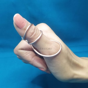 Thumb MCP Adjustable Sterling Silver Splint Ring, Silver Splint Ring, MCP Joint Splint,Valentine ring, Arthritis Splint,MCP Arthritis Joints