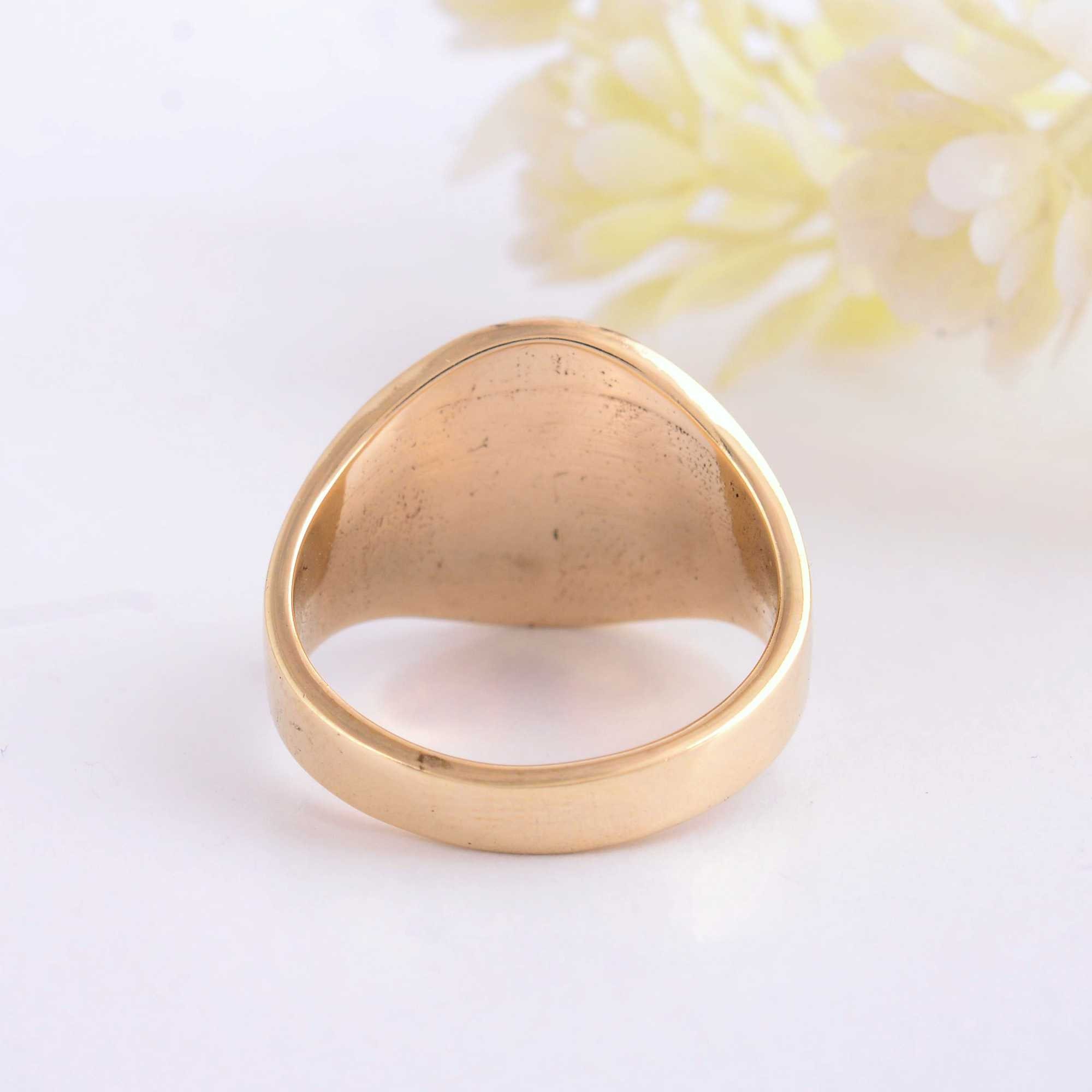 Sikh Rings Stone Handmade Sikh Khanda Signet Ring: Sterling Silver & Brass - Etsy