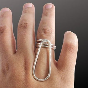 Thumb MCP Adjustable Sterling Silver Splint Ring, Silver Splint Ring, MCP Joint Splint, Arthritis Splint Ring, MCP Arthritis Joints