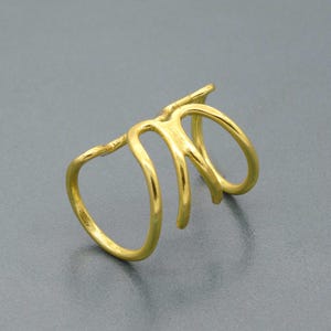 Gold Plated Arthritis Finger Splint Ring: Joint Pain Support