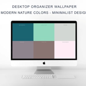 Modern Colors Desktop Wallpaper Organizer All Colors Set 6 | Etsy