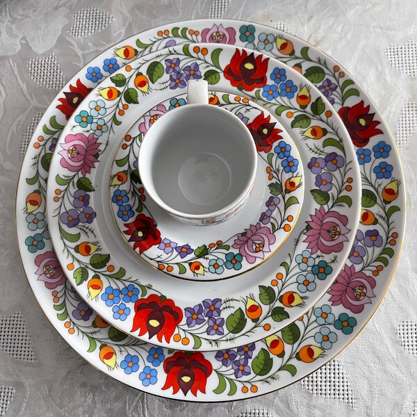 Kalocsa Porcelain Tea Set Etsy