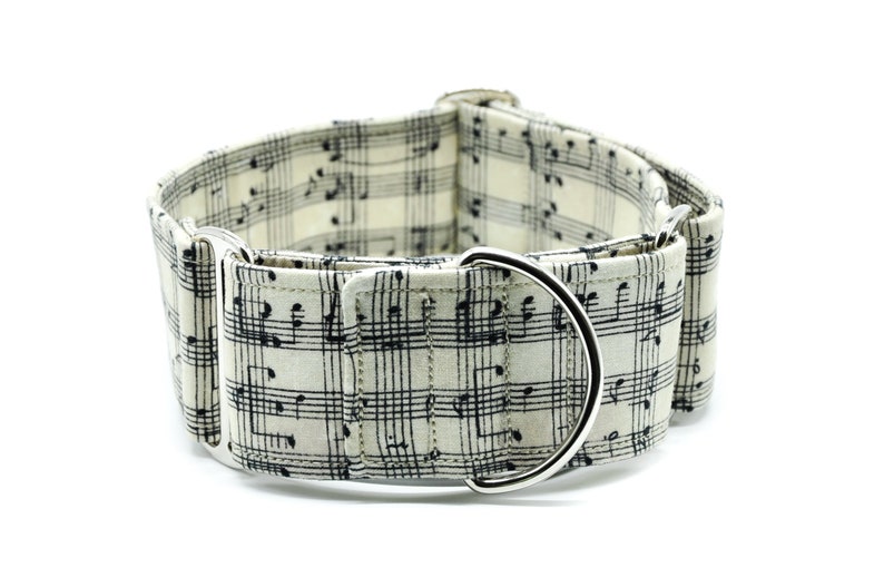 Music for Life Music notes Martingale Dog Collar Greyhound Whippet Sighthound Dog Collar