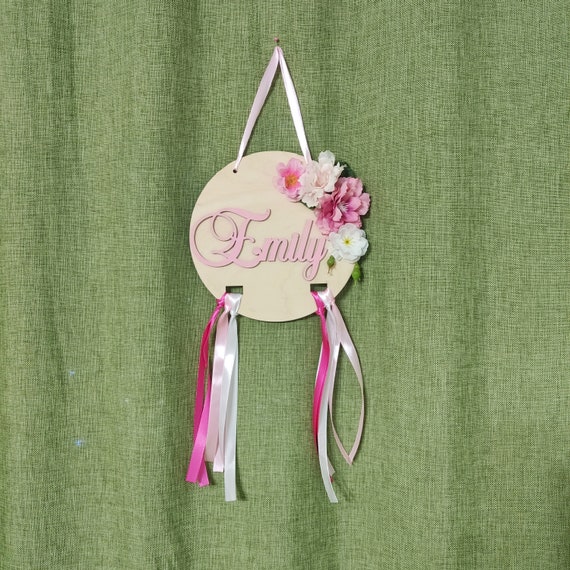 Custom Wood Plaque Baby Name Plate Last Name Wood Sign Name Etsy