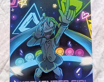 Weekender meisjesprint | 8 x 10 inch kunstafdruk | Vocaloid Hatsune Miku, Project Diva