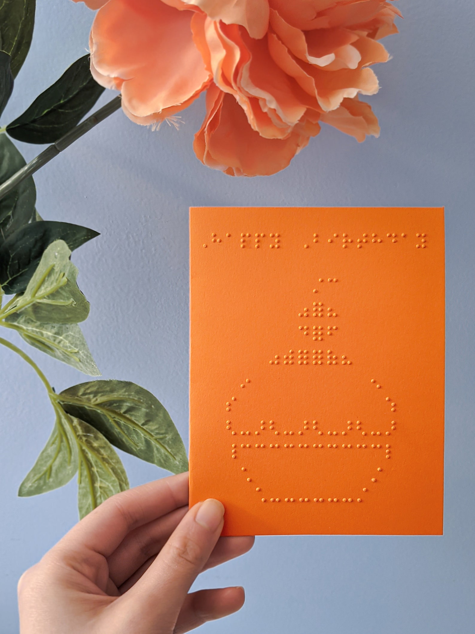 Braille Birthday Cupcake Greeting Card Tactile Braille Art Etsy