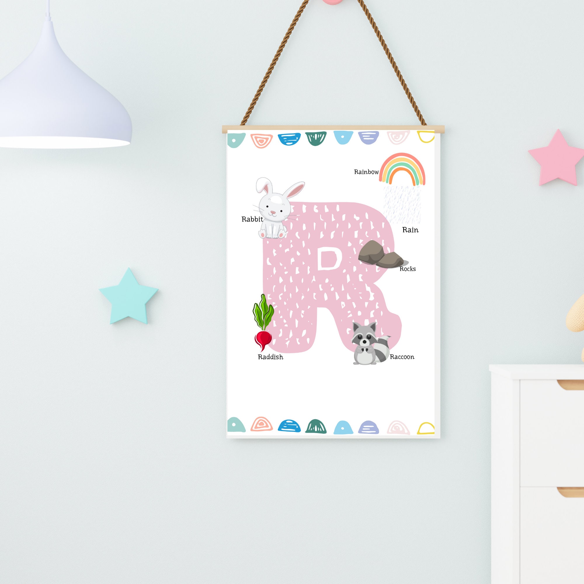 Pink Letter R Printable Letter R Print- Letter R for Girls- Pink Letter R- Initial Letter R ...