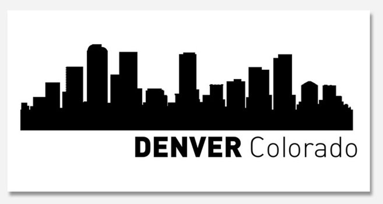 Denver Colorado Silhouette Vinyl Wall Sticker Decal Etsy