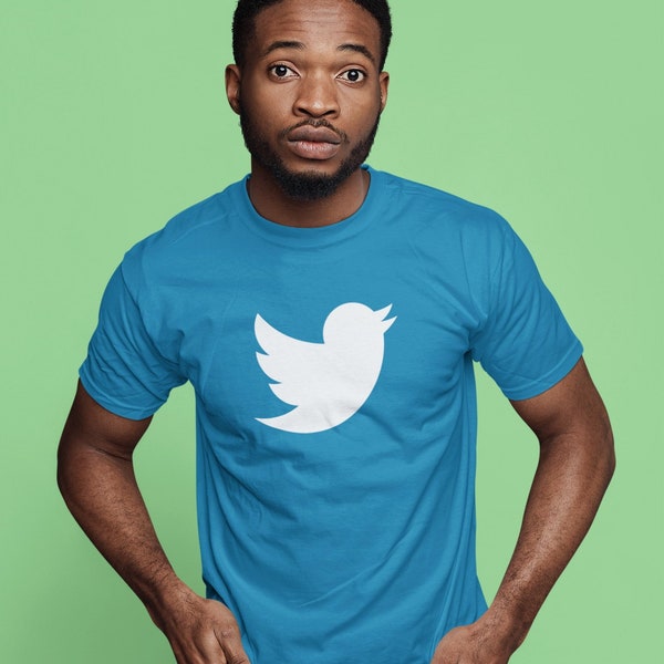 Twitter T-shirt Social Media Logo Shirt for Men, Women, Halloween Party T-shirts