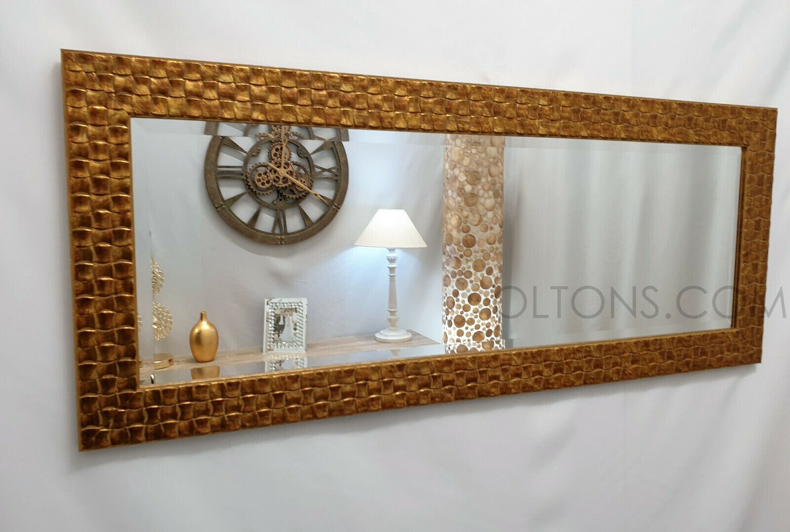 Full Length Wall Mirror Wood Square Mosaic Design Frame in | Etsy UK