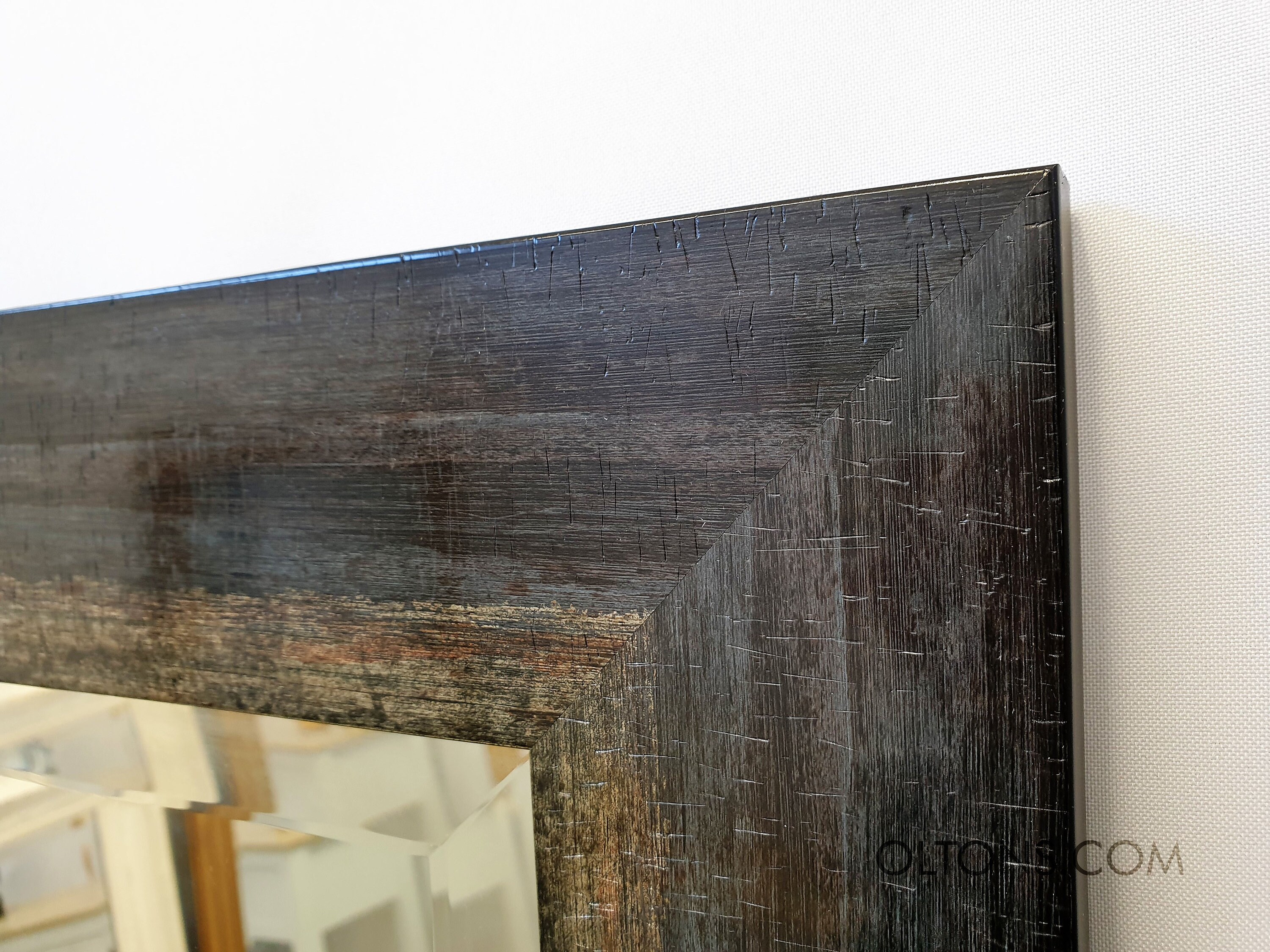 Azul oscuro antiguo aspecto rústico espejo de pared | Etsy