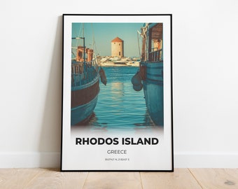 Rodos Print, Grecja Plakat - DRUKOWANA SZTUKA ŚCIENNA - Fotografia podróżnicza I Dekoracja ścienna