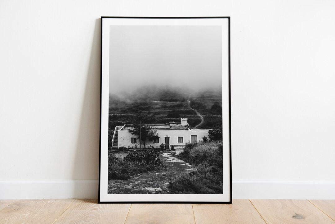 Foggy Forest, Landscape Print - PRINTABLE WALL ART - Black and White ...