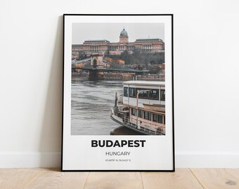 Impresión fotográfica del paisaje urbano de Budapest: Arte mural húngaro (descarga digital)