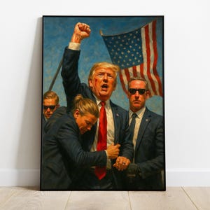 Donald Trump fan art, Donald Trump poster, Patriotic Art, Americana