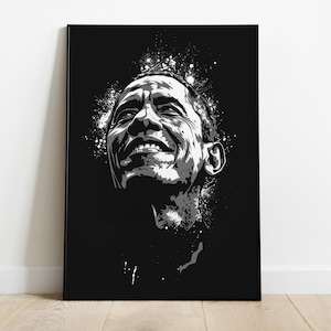 Barack - Barack Obama - Oil Painting - Barack Obama Portrait - Art Print - Political Art - Obama Print - Inspirational Art - Fashion