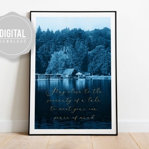 Plitvice Lakes Croatia Print: Inspirational Travel Poster (Digital Download)