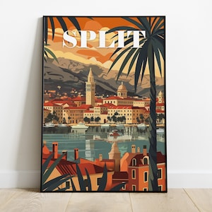 Split Print Reise Poster Wand Kunst Split Home Décor Wandbehang Split Geschenk Kroatien Reisegeschenk Split