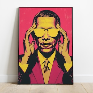 Barack - Barack Obama - peinture à l'huile - portrait de Barack Obama - impression d'art - art politique - impression Obama - inspiration art - mode