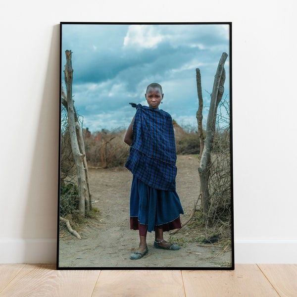 Maasai Warrior, African Art, Kenya Print  / Wall Decor / - Travel Poster - Photography