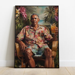 Barack - Barack Obama - Oil Painting - Barack Obama Portrait - Art Print - Political Art - Obama Print - Inspirational Art - Fashion