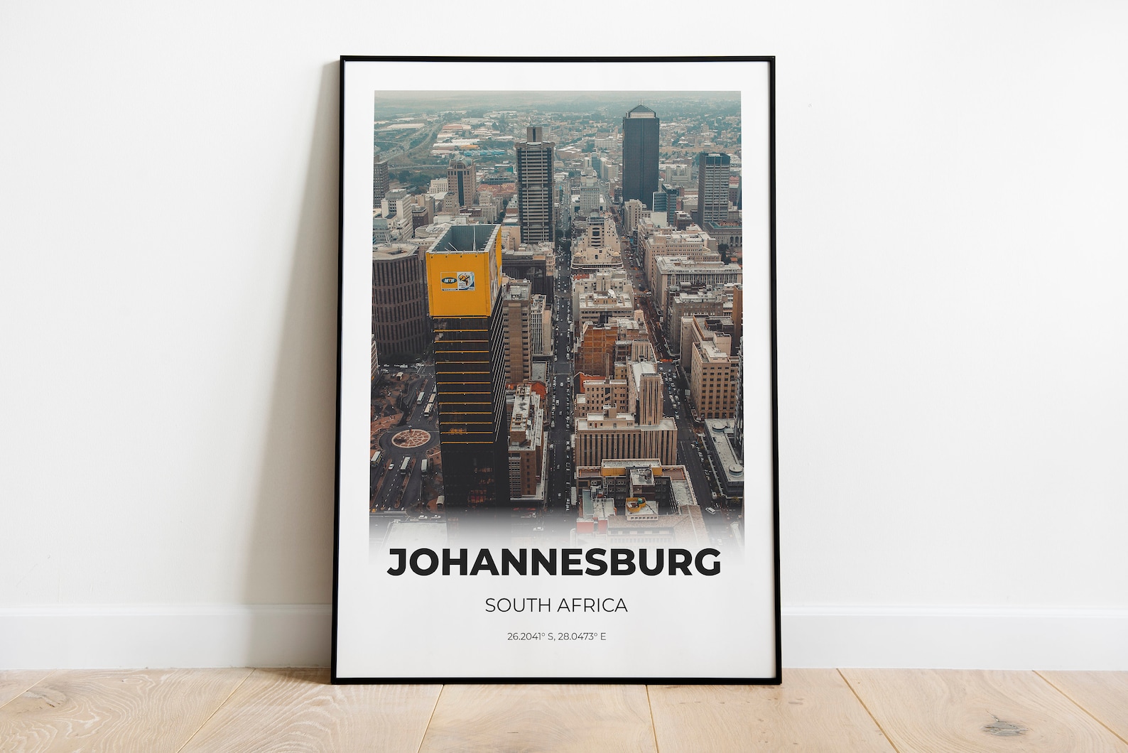 City Print Travel Poster Johannesburg INSTANT DOWNLOAD Office Decor