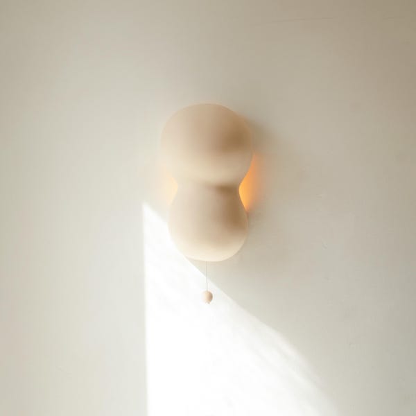 Ręcznie robiona ceramiczna lampa ścienna - nowoczesny kinkiet