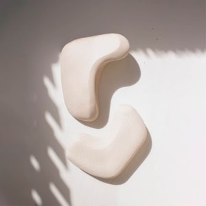 Ceramic Wall Sconces Set, Ceramic Bisque Wall light / Wandlamp, Wall lamp no_007, a Modern Sculptural Bedside Lamp