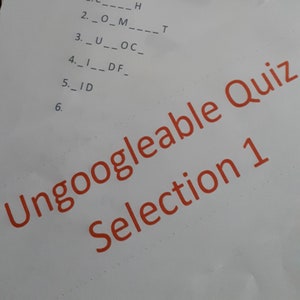 Ungoogleable Quiz Download